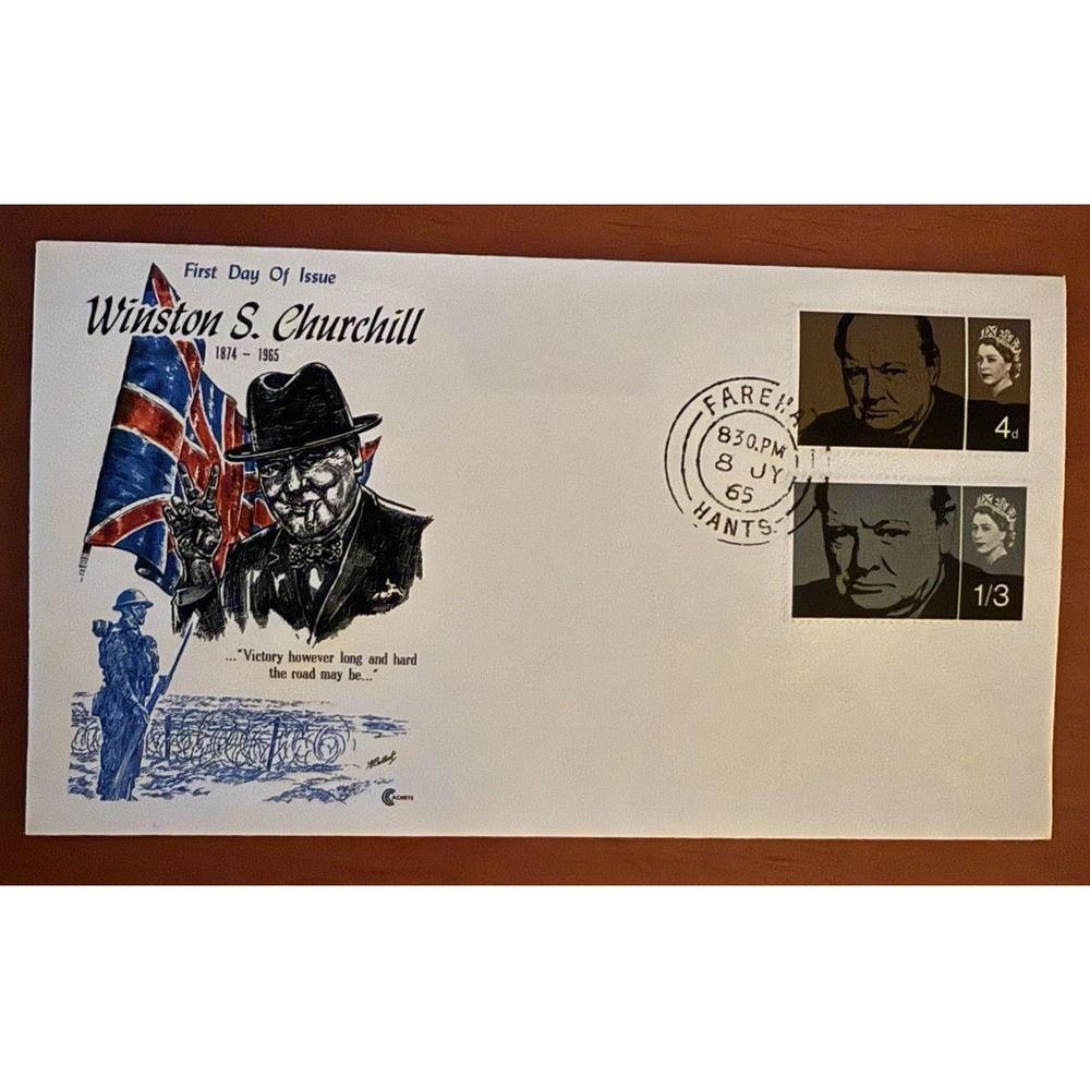 Cover Craft Cachets CCC 1264 Winston Churchill English Prime Minister Pair